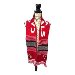 Arizona Cardinals Knit Scarf By Forever Collectibles Red White Black Fringe Ends
